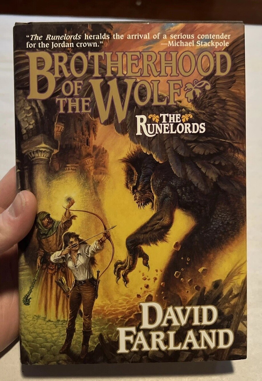 The Runelords: Brotherhood of the Wolf by David Farland Hardcover